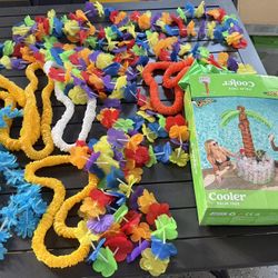 LUAU PARTY! Hawaiian Leis And Summer Cooler