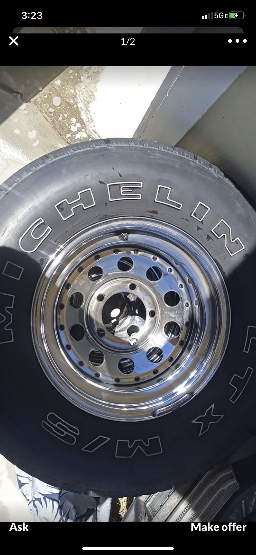 Rims and tires only 2, perfect for a trailer or spare tires