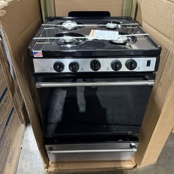 24” Brand New In Box Gas Stove Stainless Steel