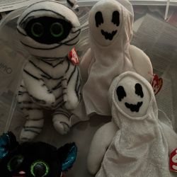 Vintage Beanie Babies Halloween Sheets, Tatters, &. Ophelia 