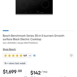 Bosch 5 Burner Electric Stove Top 