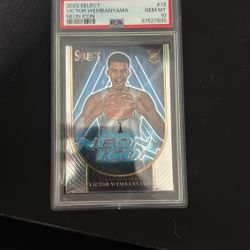 psa 10 neon icons victor wembanyama rc