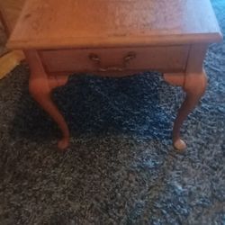 Antique Wooden End Table 
