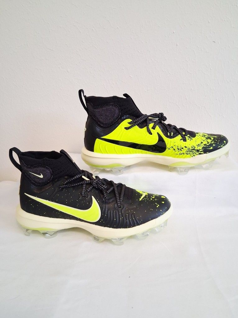 Nike Alpha Huarache NXT MCS Black Volt Baseball Cleats