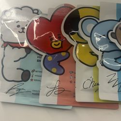 7 FACE MASKS Brand New The Crème Shop BT21 Set