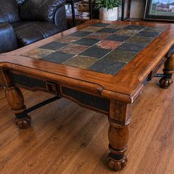 Solid Wood Granite Coffee Table – Heavy Duty (3x4)