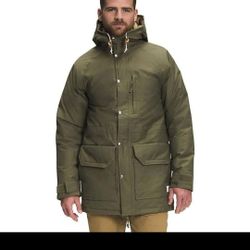 The North Face Down Parka Olive Green Size Small New