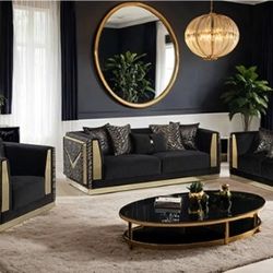 Doriphei Zebra Print 3 Piece Sofa Set 