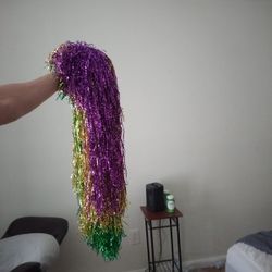 Tinsel Wig For Mardi Gras, Costume, Sports