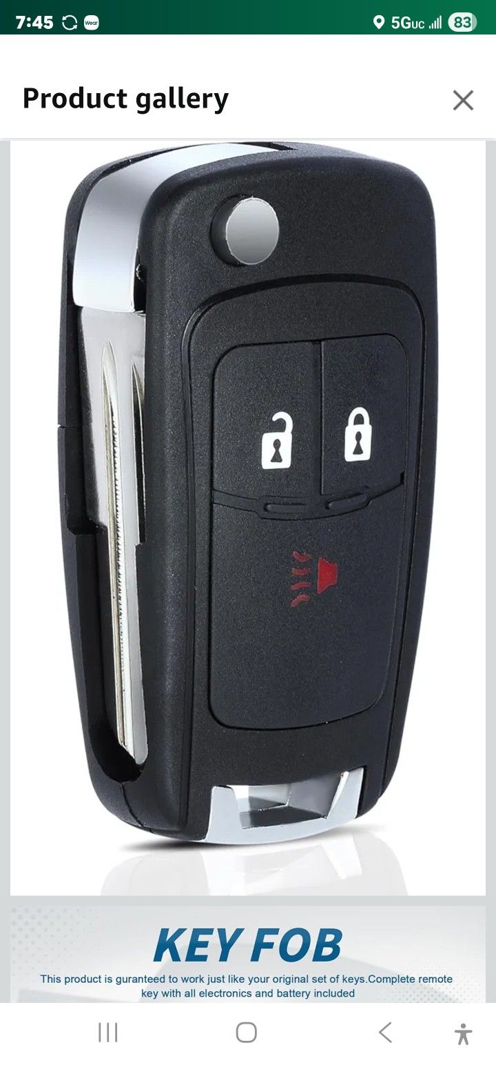 Keyecu Replacement Remote Key Fob for Chevrolet Spark 2013 2014 2015 FCC ID:A2GM3AFUS03 P/N (contact info removed)0 (contact info removed)4