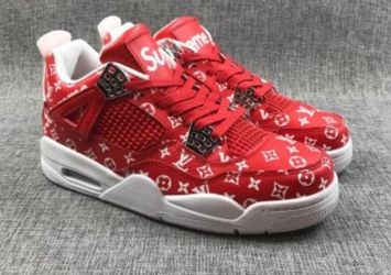 Unisex L V Supreme x Jordan 4 Retro Red for Sale in Portland, OR - OfferUp