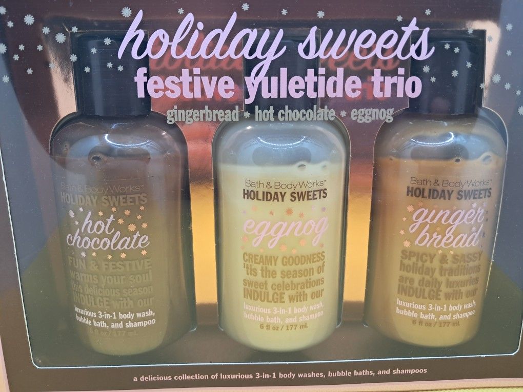 New Bath & Body Holiday Sweet Treat Trio Box Set!