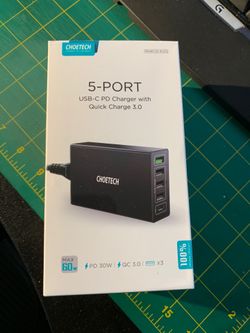 5 port usb QC quick charging 1 x type c port