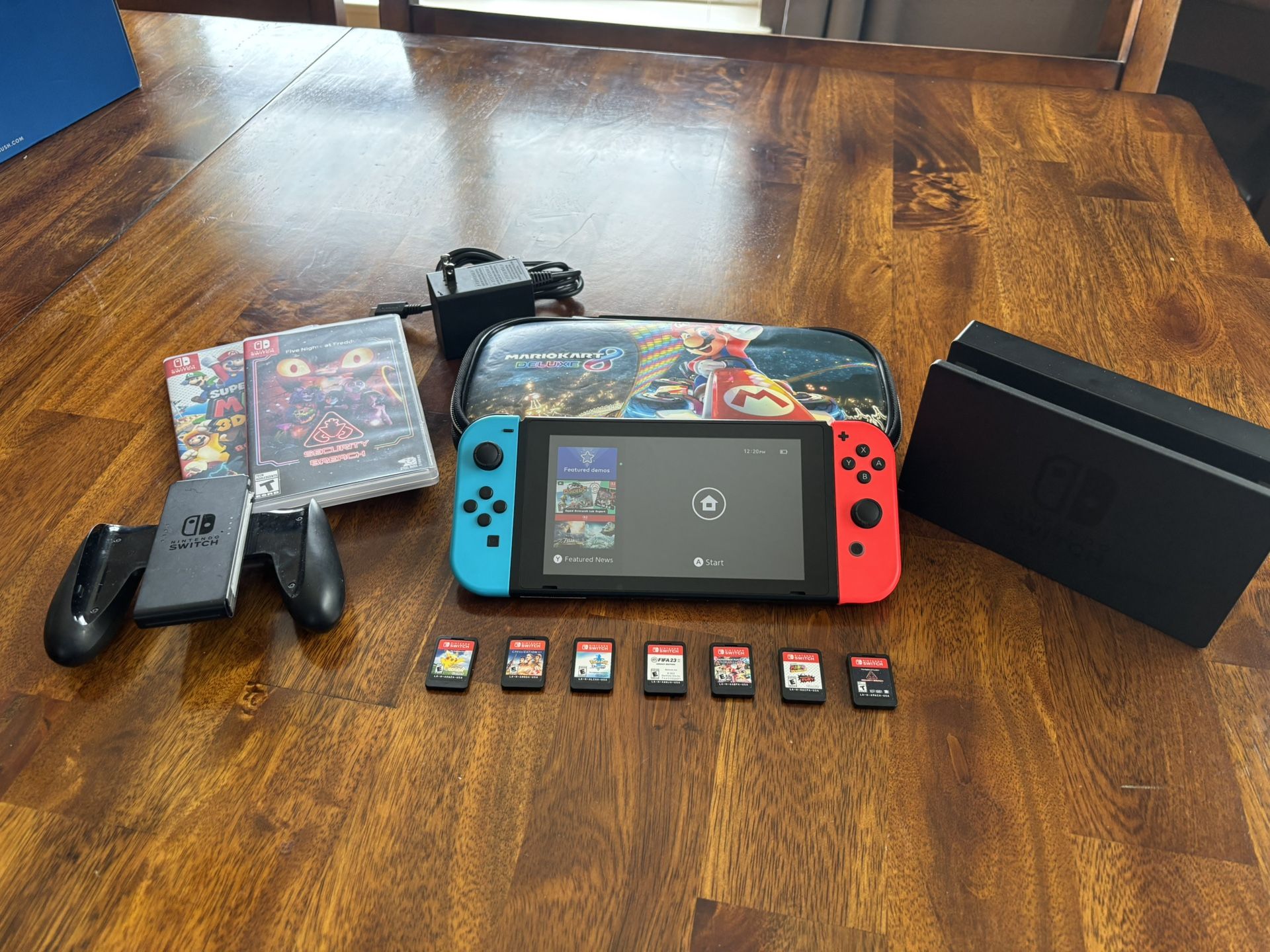 Nintendo Switch Console With 7 Games!