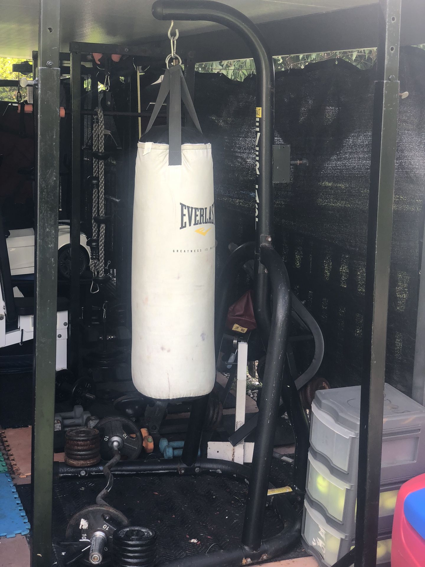 Everlast Punching Bag With Stand And Speed Bag