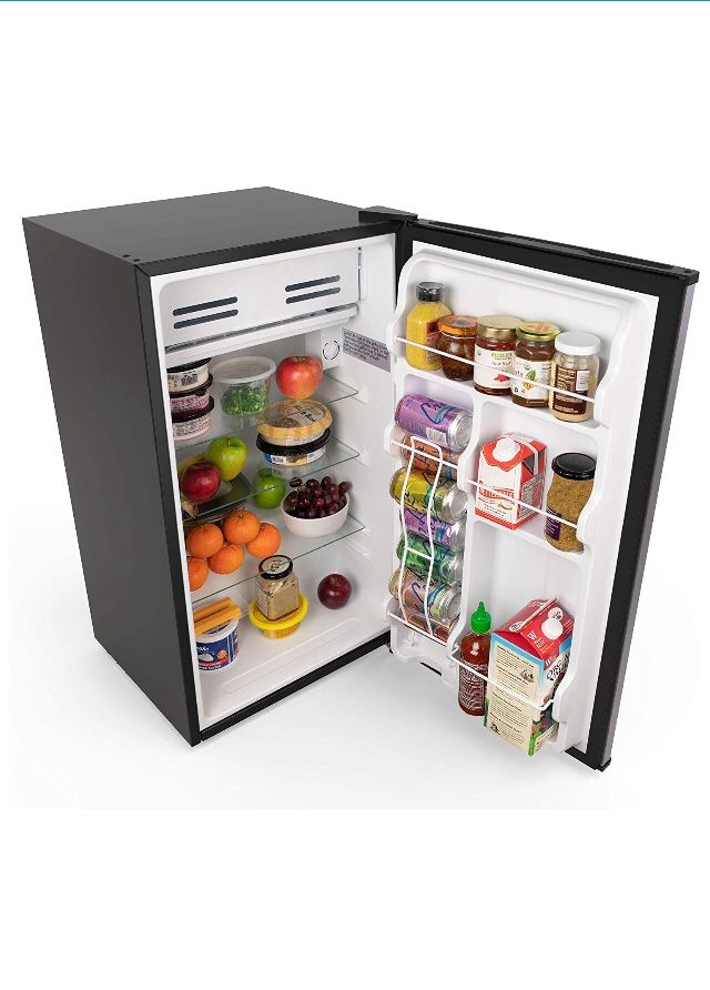 hOmeLabs Mini Fridge - 3.3 cu ft Under Counter Refrigerator with Covered Chiller Compartment