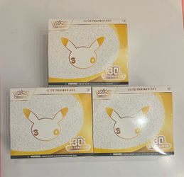 MUST BUY ALL 3 Pokémon TCG 30th Celebration Elite Trainer Box ETB