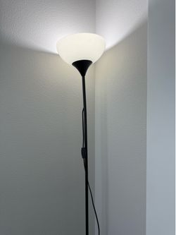 IKEA NOT Floor Lamp – Black with White Shade – Excellent Condition