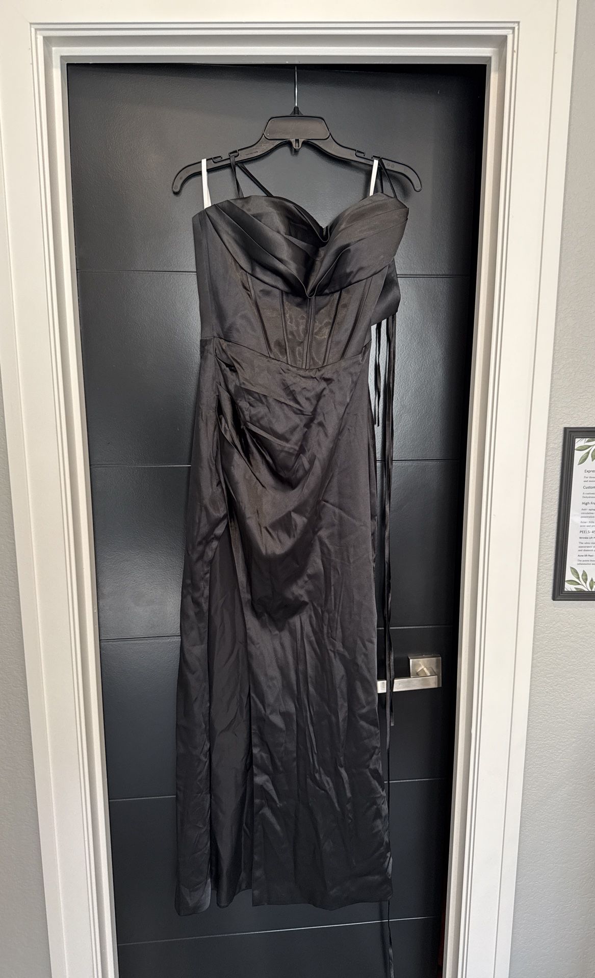 Black Silky prom dress