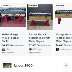 Mexican Vintage 1940's Gebar Foosball Table Original