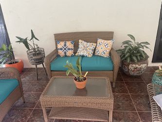 Martha Stewart 3 Piece Wicker Patio Furniture
