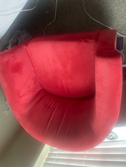 Big red soft chair