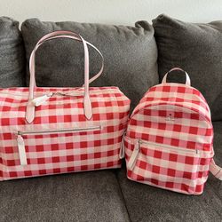 Kate Spade, Weekender Bag W/matching Backpack