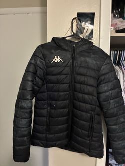 Kappa Black Puffer Jacket with Hood