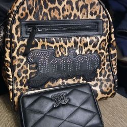 Juicy Couture backpack and wallet