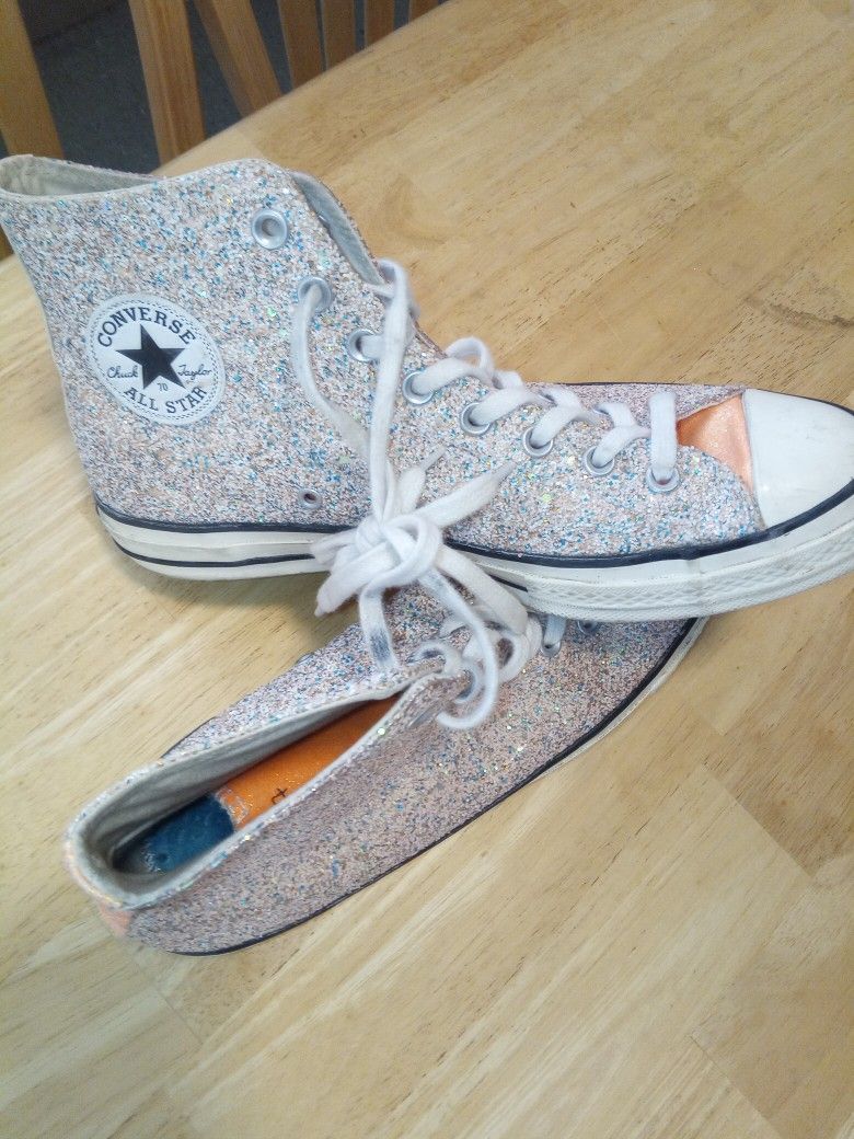 JW Anderson Converse All Star Glitter Hi-Tops
