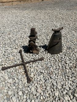 Antique Automobile Jack, Stand And Lug Wrench