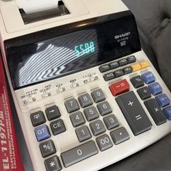 Sharp EL-1197PIII Heavy Duty Color Printing Calculator with Clock and Calendar