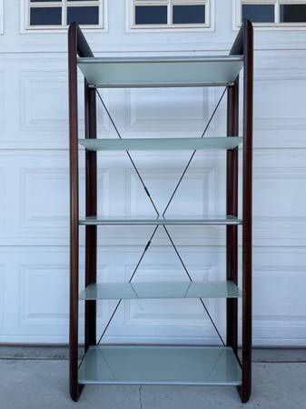 Perfect Bookcase Shelf Cabinet  Frosted Glass Shelves 