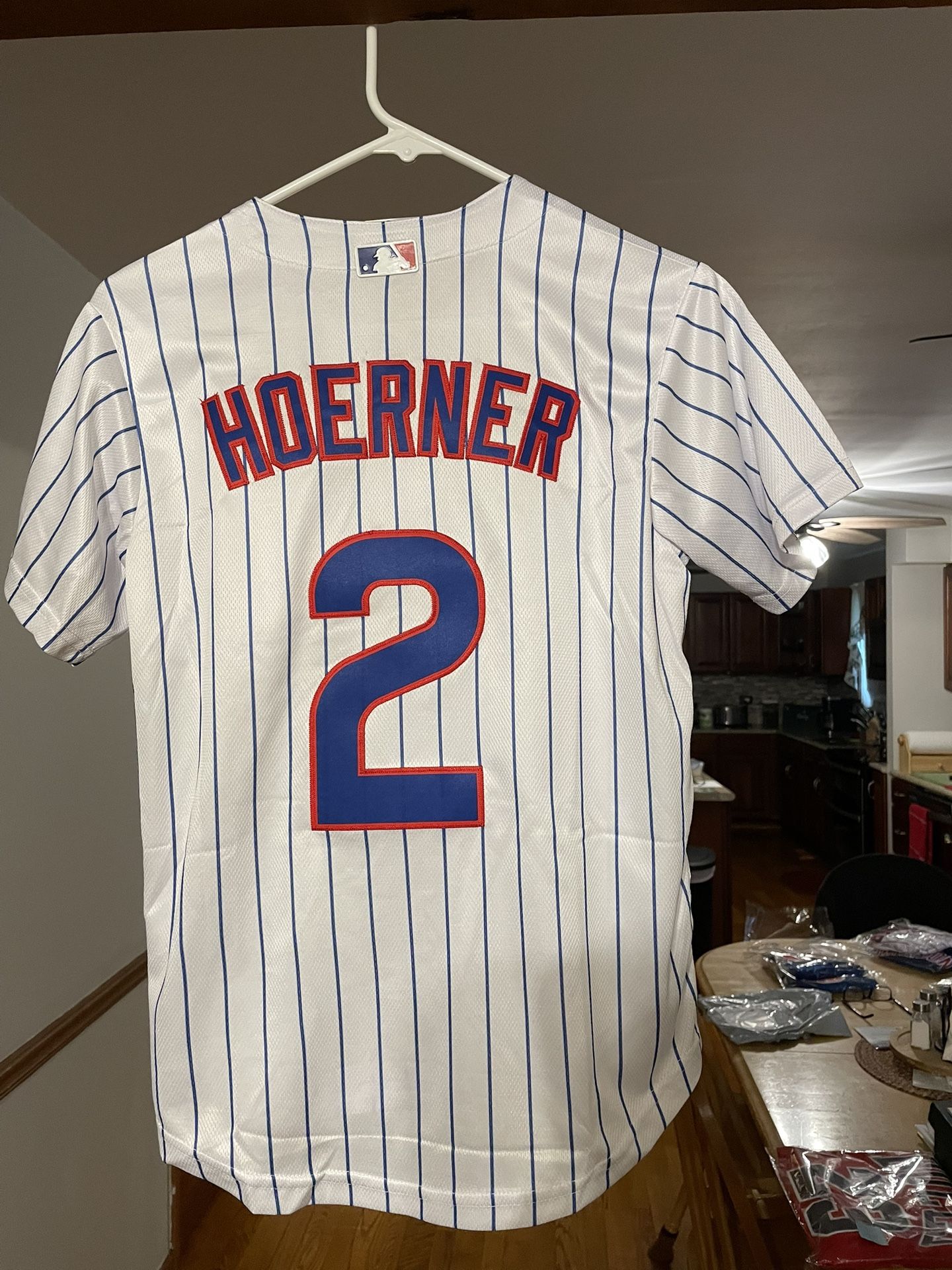 Youth Kids Swanson Hoerner Chicago Cubs Jerseys White Pinstripes Or Cubbie Blue
