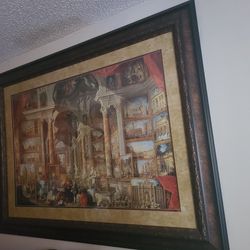 Antique Classic Architecture Picture with Glass And Frame