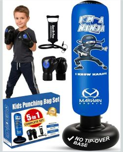 Ninja Inflatable Punching Bag for Kids 4-12