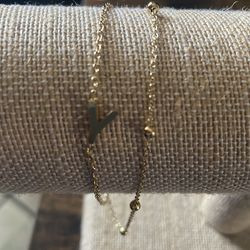 Initial letter y double layer bracelet