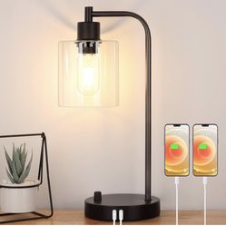 Table Lamp with 2 USB Charging Ports