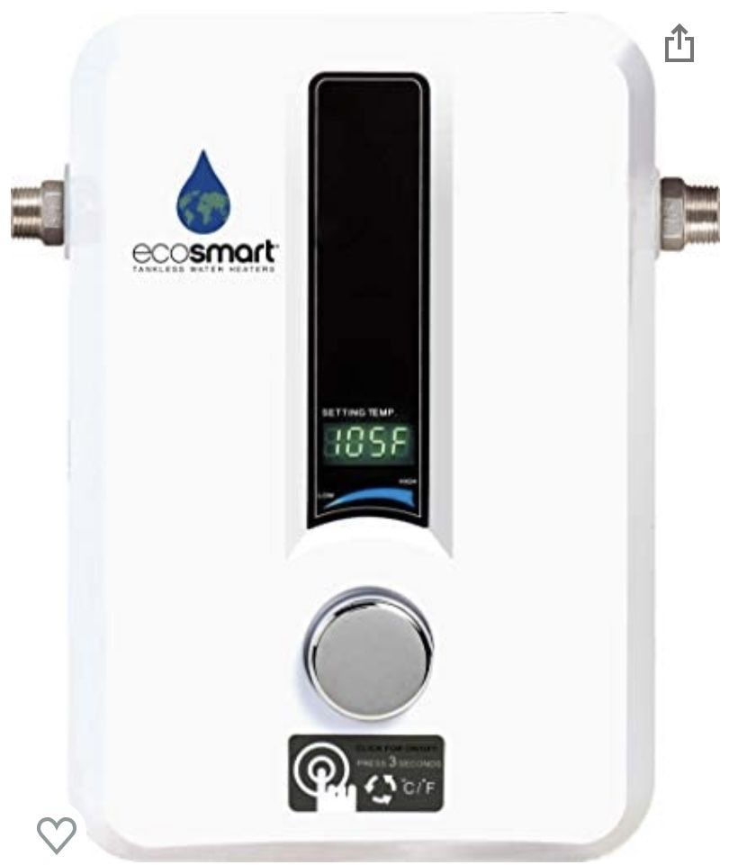 EcoSmart ECO 11 Electric Tankless Water Heater, 13KW at 240 Volts with Patented Self Modulating Technology Amazon's Choice in Water Heaters by EcoSmar