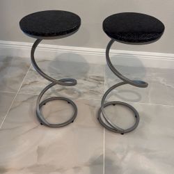 Marble And Metal Modern Side Table