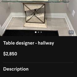 Table designer - hallway