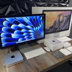 Apple Mac Mini Desktop Computer Bundle With 27 Inch Apple Display  LOOK