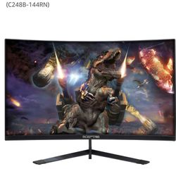 2 24 Curved Monitors 165 Hz And 144hz With Dual Desk Stand