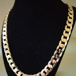 Gold Deep Plated Thick Heavy Necklace Chain Jewelry