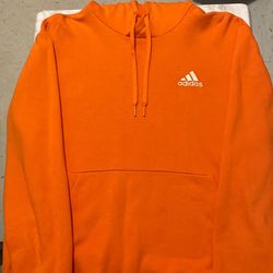 Adidas Men's Bright Orange Hoodie