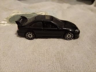 Black Die-Cast Toy Car with Spoiler
