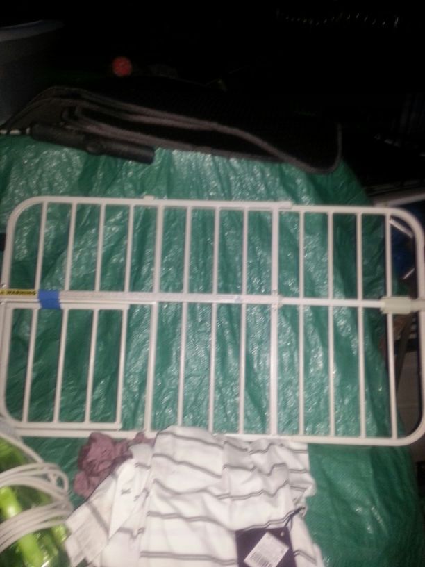 Metal adjustable pet gate with door like new