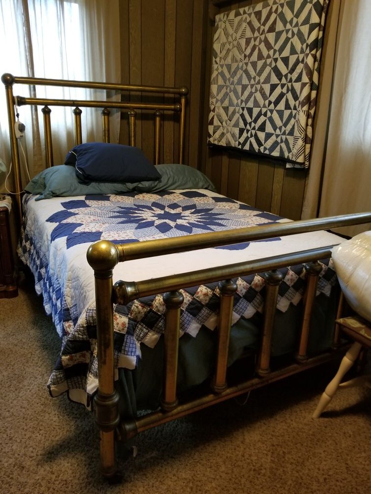 Antique brass bed