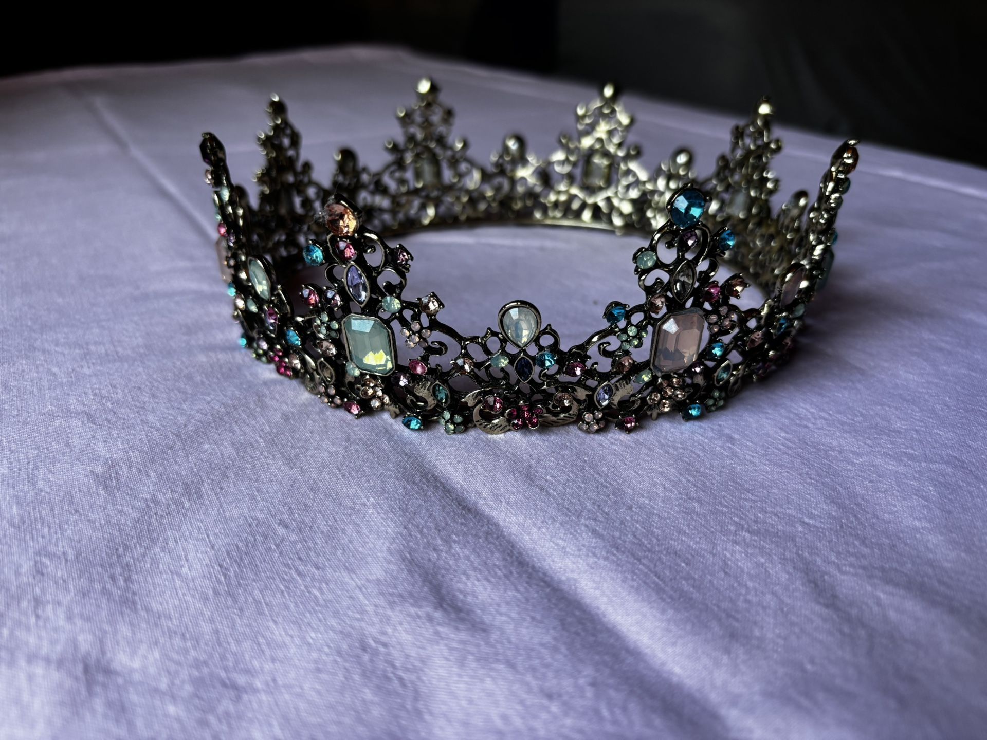 Multicolor Flower Metal Crown