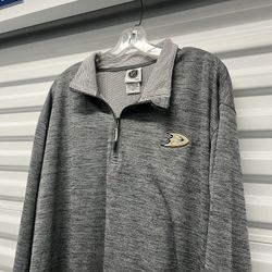 Anaheim Ducks NHL Quarter Zip Jacket Long Sleeve